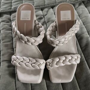 Dolce Vita Women's Braided White Sandals
